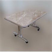 Resim Pratik 70X110 Tekerlekli Orta Sehpa Krom Nikel Kaplamalı Metal (514492450) 