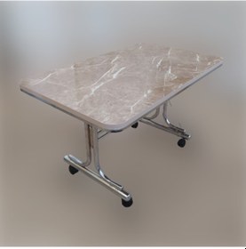 Resim Pratik 70X110 Tekerlekli Orta Sehpa Krom Nikel Kaplamalı Metal (514492450) 