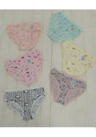 Resim Kota 3402 Kız Çocuk Renkli Desenli Slip Külot 12 Adet 001 