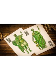 Resim Twpcc Riffle Shuffle Caesar Green Premium Oyun Kağıdı Koleksiyonluk İskambil Kartları 