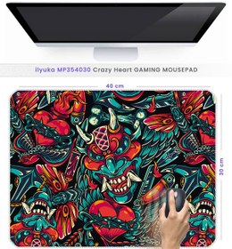 Resim İlyuka Mousepad 40x30cm Gaming Oyuncu Mp354030 Crazy Heart 