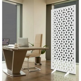 Resim Liar Ahşap Seperatör (Paravan) - KSP-12 - (18 mm) - (69 cm x 139 cm) - (Beyaz) 