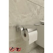 Resim Alper Banyo Krom F1 Model Paslanmaz Kapaklı Tuvalet Kağıtlığı, 5 Yıl Garanti 