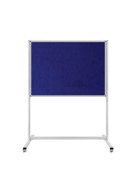 Resim Panda 90 x 180 CM Tek Taraflı Sabit - tekerlekli Ayaklı Mavi Kumaşlı Pano - pan182 