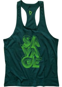 Resim BLUU Savage Fitness Gym Tank Top Sporcu Atleti 