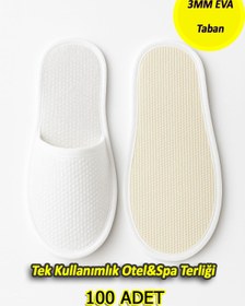 Resim Febros Tek Kullanımlık EVA Kalite Spa & Otel Terliği – 100'lü Paket | Hijyenik, Kaymaz Tabanlı, Unisex 