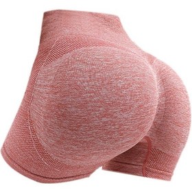 Resim Dolıty Dikişsiz Spor Şort Tayt Kalça Push Up Pantolon Egzersiz Turuncu M Turuncu 