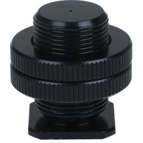 Resim Ayex Flaş Kızağı ve 1/4 Inç Tripod Monopd İçin 5/8 Inç Mikrofon Adaptörü 