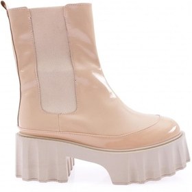 Resim Dgn Es804 Kadin Kalin Taban Strech Detayli Topuklu Bot ES804-2007-R13050 Ten Rengi 