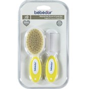Resim Bebedor Doğal Kıl Fırça Tarak Seti Sarı 