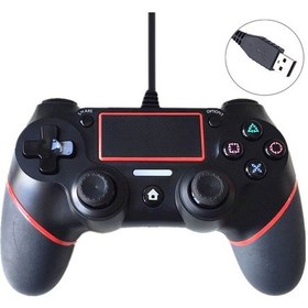 Resim Sony Playstation Ps4 İçin Kablolu Oyun Denetleyicisi Kırmızı 