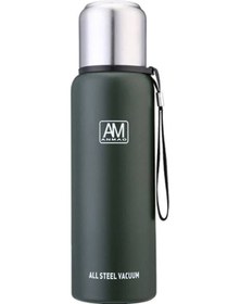 Resim Rogfer 304 Paslanmaz Çelik Yalıtımlı Kupa Büyük Kapasiteli Spor Su Kupası Açık Seyahat Tenceresi, Kapasite: 750ml Koyu Yeşil , Boyut:750ml Beyaz Beyaz 