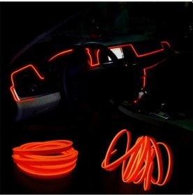 Resim Araç İçi Torpido Şerit Led Kırmızı Renkli ip Neon 2 Metre 