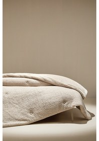 Resim Puffy Mellove Sherpa Çift Kişilik Yorgan - Bej 