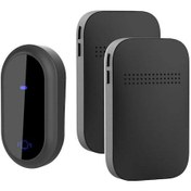 Resim Yunboo Su Korumalı Kablosuz Kapı Zili - 180m Menzil, 38 Melodi Seçeneği, Ip44 Dayanıklı, Bataryasız Çalışma Siyah 