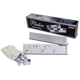 Resim sepetly Platin Plastik Okey Takımı Dayanıklı Oyun Seti 