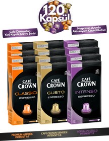 Resim Cafe Crown 120'li Kapsül Kahve Nespresso Uyumlu Mega Paket - 120 Al 60 Öde! 