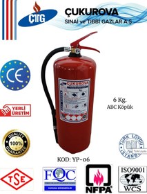 Resim CTG Yangın Söndürme Tüpü/6 Kg ABC KÖPÜK /Askı Aparatı/Fosfor Levha/Ev,Ofis,Otel,Hastane,Okul 