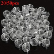 Resim 20/50 Adet Şeffaf Krem Kavanozları, Mini Makyaj Numune Şişeleri, Plastik, Kokusuz, Büküm Kulplu Kapatma, Tırnak Sanatı, Seyahat için 