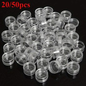 Resim 20/50 Adet Şeffaf Krem Kavanozları, Mini Makyaj Numune Şişeleri, Plastik, Kokusuz, Büküm Kulplu Kapatma, Tırnak Sanatı, Seyahat için 