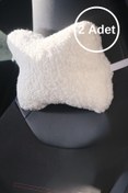 Resim TASARIM ARABAM ATİKE ELİF AKIN Teddy Boyun Yastığı Beyaz 2 Adet 