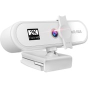 Resim 4K Hd USB Webcam Dahili Broadcast Video Için Dahili Mikrofon 2k Beyaz Kayıt (Yurt Dışından) 