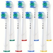 Resim Oral B elektrikli diş fırçası başlıkları için uygun 8 adet/set - Diş hijyenini ve temizliğini artırmak, nefesi tazelemek ve diş çürümelerini önlemek için başlıkları değiştirin 