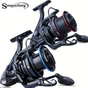 Resim Sougayilang Spinning Fishing Reel - 13+1 BB, Yüksek Dişli Oranı ile Carp, Bass, Trout, Tatlısu, Tuzlu Su Balıkçılığı için 