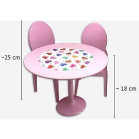 Resim Masa Sandalye Oyun Seti Pembe Renk Yk-003 