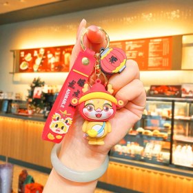 Resim OEMG Yıl Maskotu Karikatür Çekicilik Anahtarlık Kolye Bebek Karikatür Hediyeler (Yurt Dışından) 