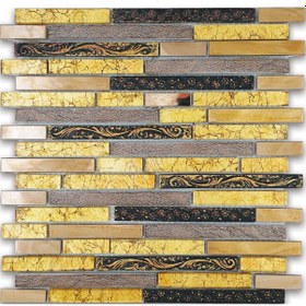 Resim Mk56 Çubuk Desenli Cam Mozaik 