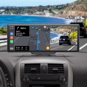 Resim Ventus MPIA CP10 64GB Carplay Apple Android Uyumlu 10.2 İnç Büyük Ekran Tak Çalıştır 4K Ön/Arka Çift Kameralı Araç Ekranı 