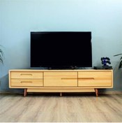 Resim Deluxe wood Ahşap Tv Ünitesi 180x40x50 