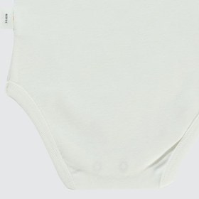 Resim Civil Baby Düz Sıfır Kol 3-9 Ay Çıtçıtlı Badi - Beyaz - Beyaz / 3-6 Ay 