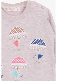 Resim Breeze Kız Çocuk Sweatshirt Şemsiyeli Kız Baskılı 1.5-5 Yaş, Bej ((550006116) 