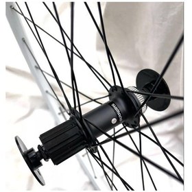 Resim Shimano Wh-mt15 Ön/arka 26''jant Seti Beyaz Qr-mandal Centerlock Disk Kaset Dişli Jant Seti 