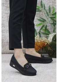 Resim Mehmet Mete 403 Comfort Tokalı Taşlı Kadın Babet 001 