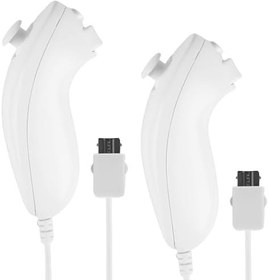 Resim GAOUTO 2'li paket Nunchuk Controller Wii için: Wii U Video Gamepad, Uzaktan Nunchuk Jostick Game Controller uyumlu, yedek Nunchuck Controller Wii ve Wii U konsolu ile mükemmel uyumludur 