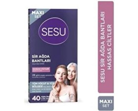 Resim Sesu Ağda Bandı 40'lı Maxı Set Hassas Ciltler İçin Etkili Tüy Dökme Çözümü 