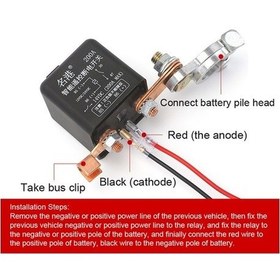 Resim Besthome1 12v 200a Akıllı Araba Akü Kaçırma Koruma Anahtarı, Kablosuz Kumanda Röle, Dahili Pilli Kumanda 