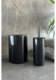 Resim Prima Nova Flores 2'li Banyo Seti - Siyah Siyah 