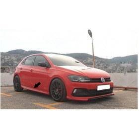 Resim Vw Polo Mk6 Yan Marşpiyel Seti Mat Siyah Plastik 2 Adet 2018+ 