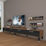 Resim Ekoflex 360R Slm Silver Tv Ünitesi Tv Sehpası - Ceviz - Siyah 