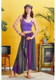 Resim Salaş Asimetrik Etek Mor 