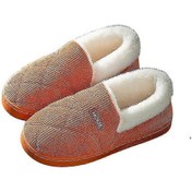 Resim Unisex Erkek Kadın Kalın Pamuklu Terlikler Moda Ev Terlikleri Newway Turuncu 