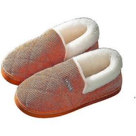 Resim Unisex Erkek Kadın Kalın Pamuklu Terlikler Moda Ev Terlikleri Newway Turuncu 