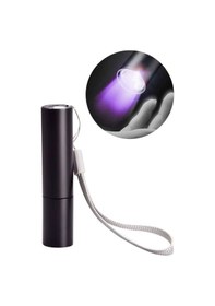 Resim Plentiful Oje Kurutucu Para Kontol Mini Cep Boy Usb İle Şarj Olan Led Uv Mor Işık El Feneri 