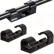 Resim Yeni 10/60/100 adet Siyah Yapışkanlı Kablo Klipsleri Duvar için, TV PC Laptop için Bitirici Tel Kelepçesi, Dış Mekan Işık Klipsleri için Sentetik Taşlı Kablo Klipsler 