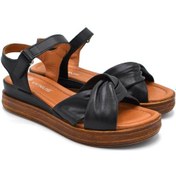 Resim Kadın Comfort Deri Sandalet Siyah 2216403y Yetişkin 