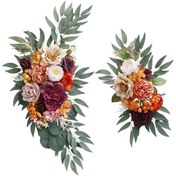 Resim Homyl Düğün Kemeri Çiçek Swag Dekorasyon Çelenk İpek 